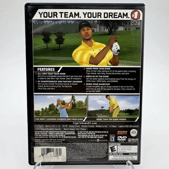 Tiger Woods PGA Tour 07 PS2 PlayStation 2 - Complete CIB - Picture 2 of 4